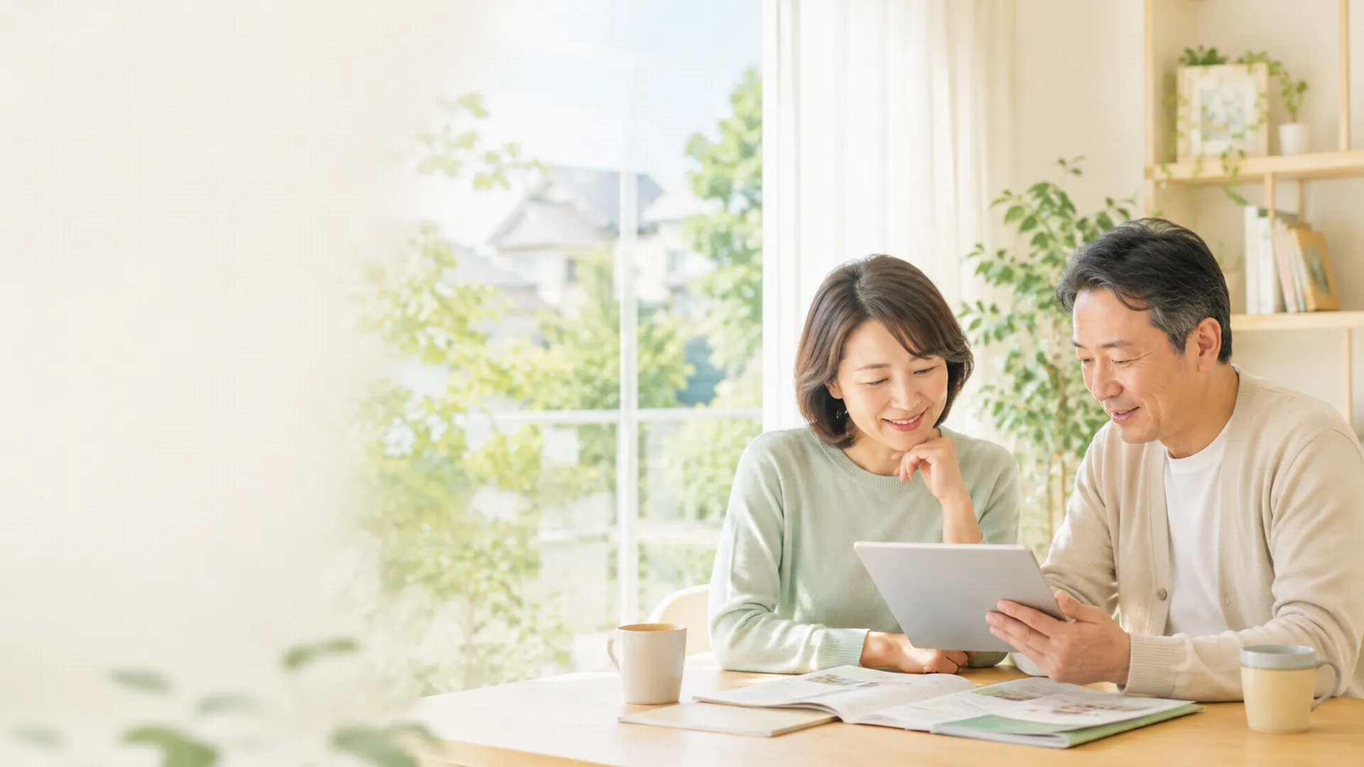 ご家族で介護ホームを探す様子